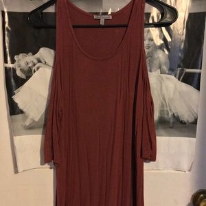 Burnt Orange Cold Shoulder blouse